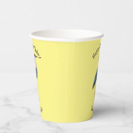 Gobelets En Papier Illustration du grand héron bleu (Droite)