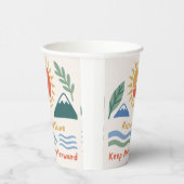 Gobelets En Papier illustration du lever du soleil "Rise and Shine !" (Droite)