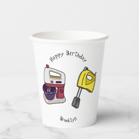 Gobelets En Papier Illustration du mixer (Recto)