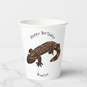 Gobelets En Papier Illustration du monstre Gila