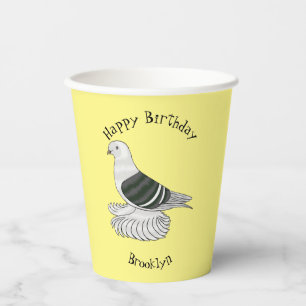 Gobelets En Papier Illustration du pigeon pigeon du Bouclier de Saxon