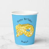 Gobelets En Papier Illustration du serpent python birman (Verso)