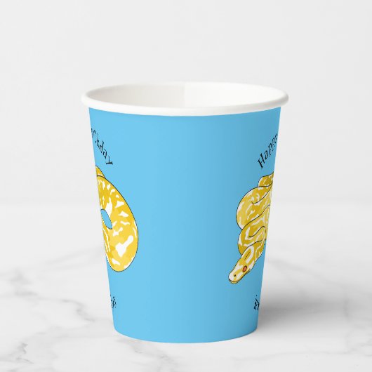 Gobelets En Papier Illustration du serpent python birman (Gauche)