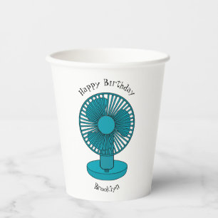 Gobelets En Papier Illustration du ventilateur