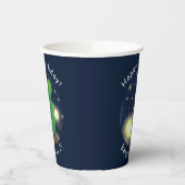 Gobelets En Papier Illustration du ver vert mou (Gauche)