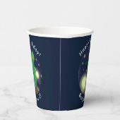 Gobelets En Papier Illustration du ver vert mou (Droite)