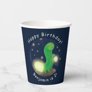 Gobelets En Papier Illustration du ver vert mou