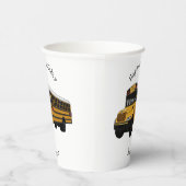 Gobelets En Papier Illustration d'un autobus scolaire (Droite)