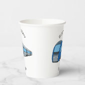 Gobelets En Papier Illustration d'un train électrique (Gauche)