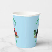 Gobelets En Papier Illustration d'une locomotive à vapeur mûre (Droite)