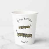 Gobelets En Papier Illustration Monarch caterpillar (Verso)