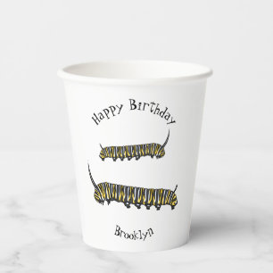 Gobelets En Papier Illustration Monarch caterpillar