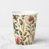 Gobelets En Papier Illustration rustique vintage de luxe (Verso)