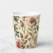 Gobelets En Papier Illustration rustique vintage de luxe (Recto)