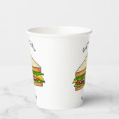 Gobelets En Papier Illustration Sandwich (Gauche)