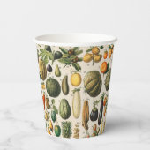 Gobelets En Papier Illustration scientifique végétale des fruits (Verso)