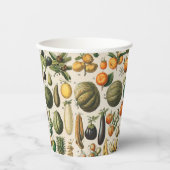 Gobelets En Papier Illustration scientifique végétale des fruits (Recto)