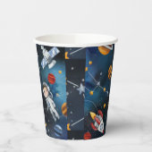 Gobelets En Papier Illustration spatiale personnalisée 1er anniversai (Gauche)