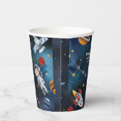 Gobelets En Papier Illustration spatiale personnalisée 1er anniversai (Droite)