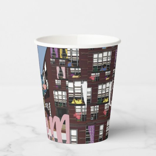 Gobelets En Papier iLOVEHarlem tasse en papier (Gauche)