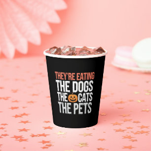 Gobelets En Papier Ils mangent les chiens les chats les animaux de co