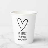Gobelets En Papier I'm Yours No Refunds Valentine's Day Gift (Recto)