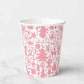 Gobelets En Papier Images de Noël en rose (Verso)