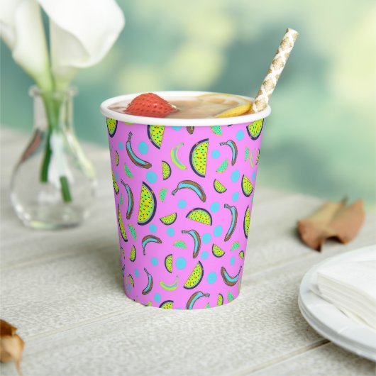 Gobelets En Papier Imaginaire Fruits d'été (Insitu)