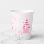 Gobelets En Papier Imaginaire rose princesse fête d'anniversaire (Verso)