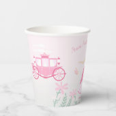 Gobelets En Papier Imaginaire rose princesse fête d'anniversaire (Recto)