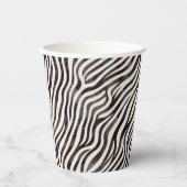 Gobelets En Papier Impression Animale Mariage Moderne Noir & Blanc (Recto)