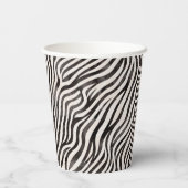 Gobelets En Papier Impression Animale Moderne Mariage Blanc & Noir  (Verso)