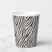 Gobelets En Papier Impression Animale Moderne Mariage Blanc & Noir  (Droite)