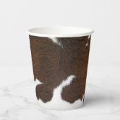 Gobelets En Papier Impression Animale Stampede De Bovins Marron Anniv (Verso)