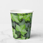 Gobelets En Papier Impression botanique verte Ivy (Verso)