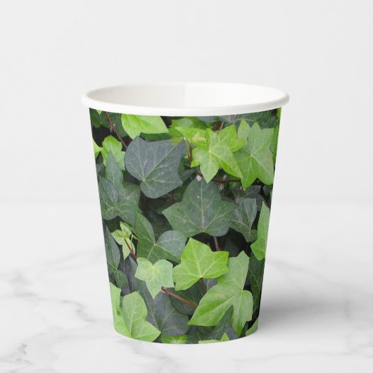 Gobelets En Papier Impression botanique verte Ivy (Gauche)