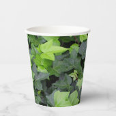 Gobelets En Papier Impression botanique verte Ivy (Recto)