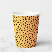 Gobelets En Papier Impression Cheetah moderne (Verso)