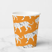 Gobelets En Papier Impression de tigre orange (Verso)