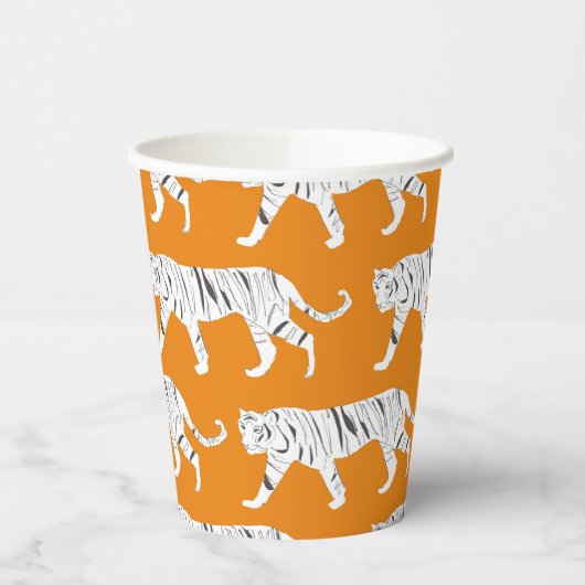 Gobelets En Papier Impression de tigre orange (Gauche)