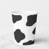 Gobelets En Papier Impression de vache noir et blanc (Verso)