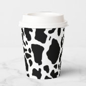 Gobelets En Papier Impression de vache noire et blanche (Verso)