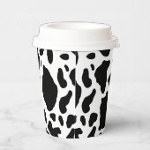 Gobelets En Papier Impression de vache noire et blanche (Droite)