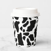 Gobelets En Papier Impression de vache noire et blanche (Recto)