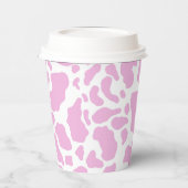 Gobelets En Papier Impression de vache rose (Gauche)