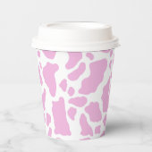 Gobelets En Papier Impression de vache rose (Recto)