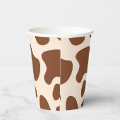 Gobelets En Papier Impression de vache rose et Brown (Droite)