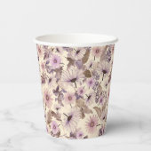 Gobelets En Papier Impression Fleur sauvage vintage (Verso)