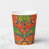Gobelets En Papier Impression florale persane décorative (Gauche)