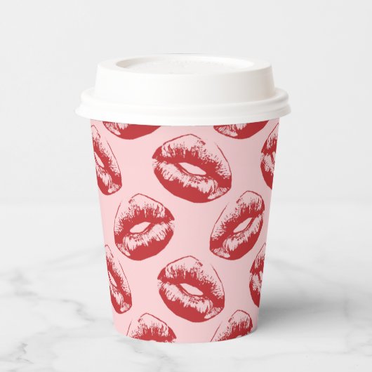 Gobelets En Papier Impression Kiss (Gauche)